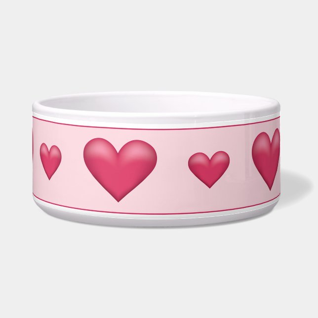 ラブリーピンクバレンタインデーハート ボウル (正面)
