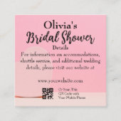 ラブリーピンクブライダルシャワー詳細 エンクロージャーカード (正面)