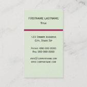 ラブリーピンクラン 名刺 (裏面)