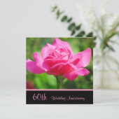 ラブリーピンクローズ60th結婚式招待状 招待状 (スタンド正面)