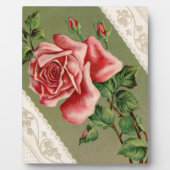 ラブリーピンクヴィンテージローズ&レースプラーク フォトプラーク (正面)