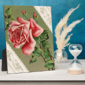 ラブリーピンクヴィンテージローズ&レースプラーク フォトプラーク (側面)