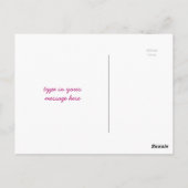 ラブリーピンク明るい赤紫色コスモスフラワーフィールドサンライト ポストカード (裏面)