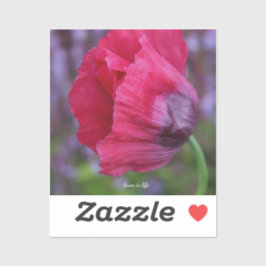 ラブリーピンク&パープルポピーの花 シール