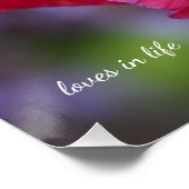 ラブリーピンク&パープルポピー ポスター (コーナー)