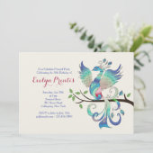 ラブリーピーコック招待状 招待状 (スタンド正面)