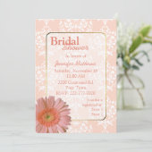 ラブリーピーチダムスクブライダルシャワー招待 招待状 (スタンド正面)