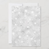 ラブリーフェアリーシルバーホワイトグリッタークリスマスパーティー 招待状 (裏面)