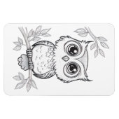 ラブリーフクロウ柔軟フォトマグネット マグネット (横)