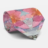 ラブリーフラワーガーデンウォーター絵画カラー ネクタイ (ロール)