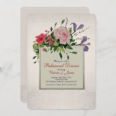 ラブリーフラワークラスタコーナーリハーサル招待状 招待状 (正面/裏面)