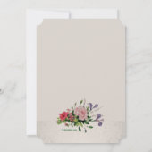 ラブリーフラワークラスターコーナー招待状 招待状 (裏面)