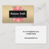 ラブリーフラワーズグリッター 名刺 (正面/裏面)