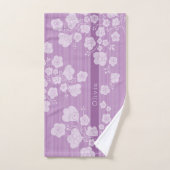 ラブリーフラワー 落ち着いたピンク バスタオルセット (ハンドタオル)