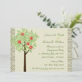 ラブリーフルーツツリー婚約写真の発表 招待状 (スタンド正面)