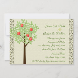 ラブリーフルーツツリー婚約写真の発表 招待状