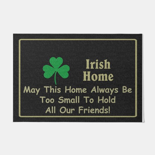 ラブリーフレンドシップドアマット、かわいい黒 ドアマット (正面)