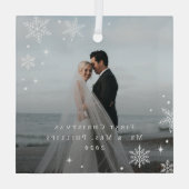 ラブリーフロストカスタムのキャプションの写真オーナメント ガラスオーナメント (裏面)