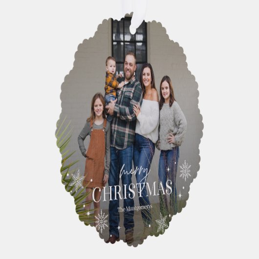 ラブリーフロストフォトオーナメントクリスマスカード オーナメントカード (右)