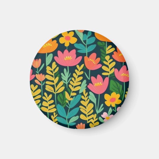 ラブリーフローラカラフル場 マグネット (正面)