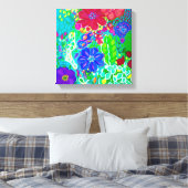 ラブリーフローラキャンバスアート キャンバスプリント (インサイチュ (寝室))