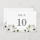 ラブリーフローラテーブル番号カード 招待状 (正面/裏面)