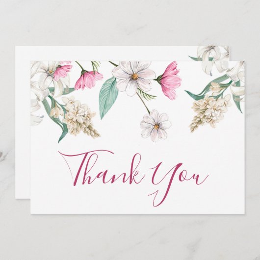 ラブリーフローラニー大事な行事 サンキューカード (正面/裏面)