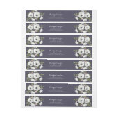 ラブリーフローラパープル差出人住所ラベル ラップアラウンドラベル (シート)