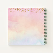 ラブリーフローラフレームガールスケッチブック ノートブック (裏面)