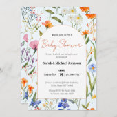 ラブリーフローラベビーシャワー招待状 招待状 (正面/裏面)