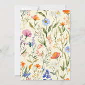 ラブリーフローラベビーシャワー招待状 招待状 (裏面)