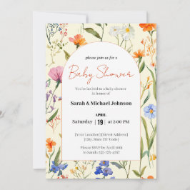 ラブリーフローラベビーシャワー招待状 招待状