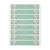 ラブリーフローラミント差出人住所ラベル ラップアラウンドラベル (シート)