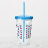 ラブリーフローラメーソンジャーハートパターン アクリルタンブラー (右)