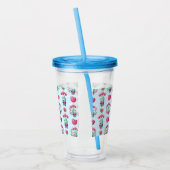 ラブリーフローラメーソンジャーハートパターン アクリルタンブラー (左)