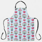 ラブリーフローラメーソンジャーハートパターン エプロン (正面)