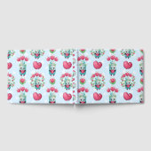 ラブリーフローラメーソンジャーハートパターン ゲストブック (全面)