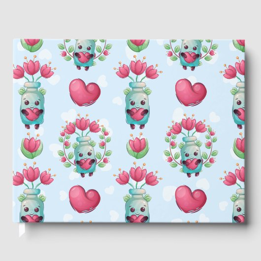 ラブリーフローラメーソンジャーハートパターン ゲストブック (正面)