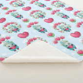 ラブリーフローラメーソンジャーハートパターン シェルパブランケット (3/4)