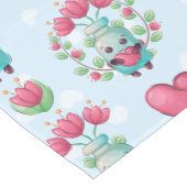 ラブリーフローラメーソンジャーハートパターン ミディアムテーブルランナー (コーナー)