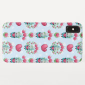ラブリーフローラメーソンジャーハートパターン Case-Mate iPhoneケース (裏面(横))
