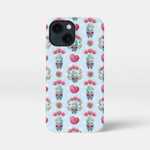 ラブリーフローラメーソンジャーハートパターン iPhone 13 MINIケース