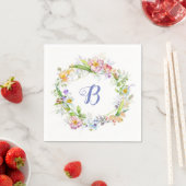 ラブリーフローラリースモノグラム スタンダードカクテルナプキン (インサイチュ)