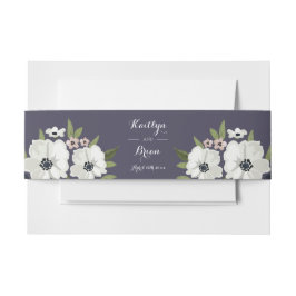 ラブリーフローラ招待状用帯 – 紫 招待状ベリーバンド