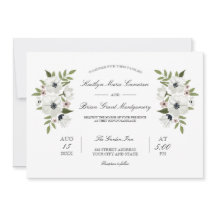 ラブリーフローラ結婚式招待状