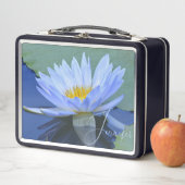 ラブリーブパーソナライズされたル淡い色のウォーターリリー メタルランチボックス (インサイチュ)