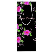 ラブリーブライトピンクフローラ ワインギフトバッグ (裏面)