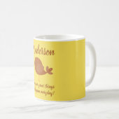 ラブリーブラウンバード前向きことわざ コーヒーマグカップ (正面右)