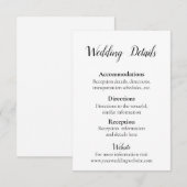 ラブリーブラック&ホワイト結婚ズ詳細 エンクロージャーカード (正面/裏面)