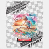 ラブリーブランケットフォーミュラ1レーサーボーイ誕生日 フリースブランケット (正面)